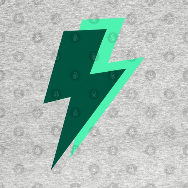 Green Lightning Bolts Pattern by OneThreeSix